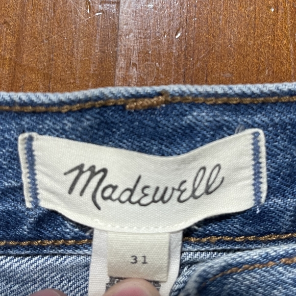 Madewell Womens 100% Cotton Classic Blue Denim Jean Mid-Rise Maxi Skirt Size 31 - Picture 6 of 6